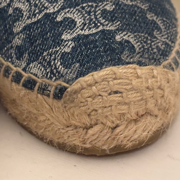 Celine Blue Denim And Silver Color Espadrilles - Picture 8 of 12